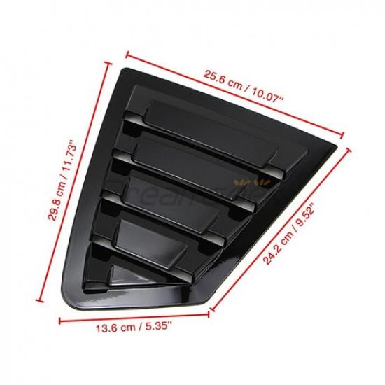 Side Window Louver Cover for Mazda 3 Axela Sedan   -25 Glossy Black