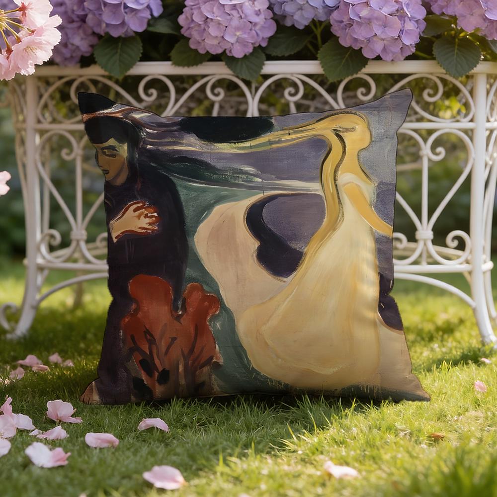 Art E-Edvard M-Munch Anxiety Cushion Cover Home & Car Dual-Scene Pillow Cover: Reversible for Premium Comfort