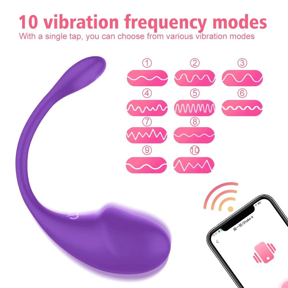 10 Speed APP Controlled Vaginal Vibrator G Spot Anal Vibrating Egg Massager Panties Wearable Stimulator Adult Sex Toys for Women