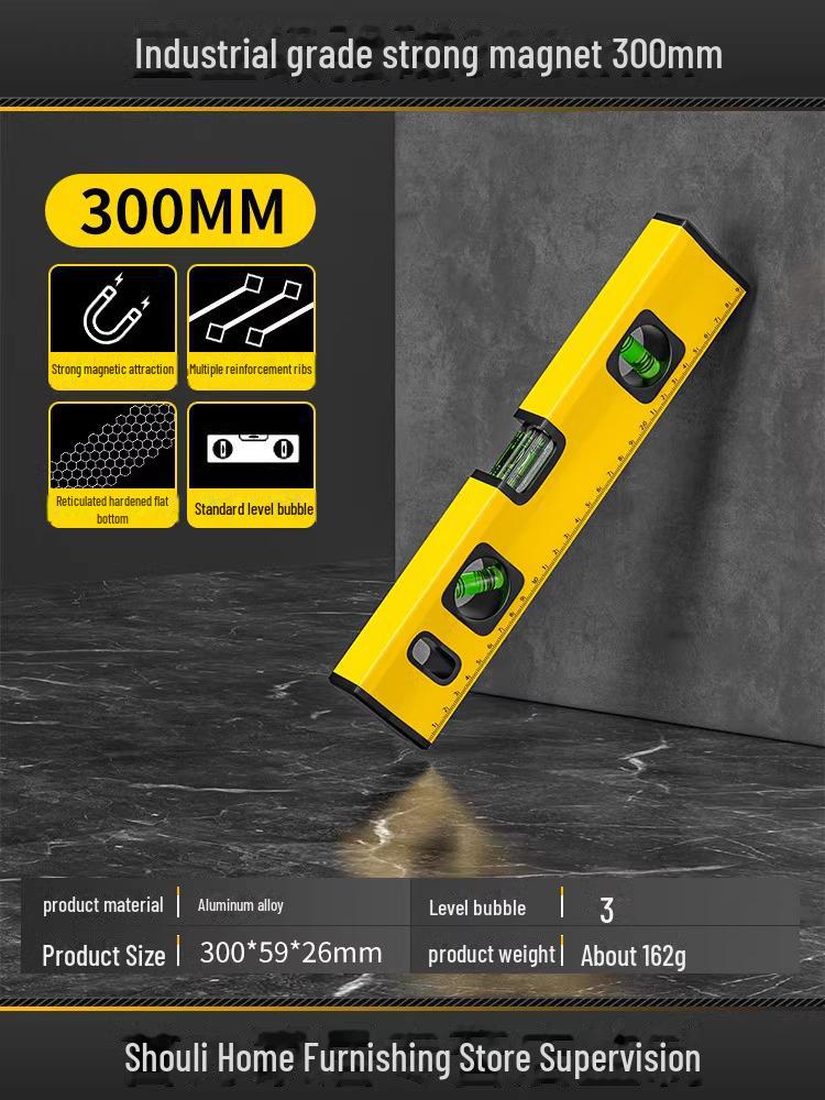 Shouli High-Precision Mini Magnetic Level - Aluminum Alloy Balance Ruler