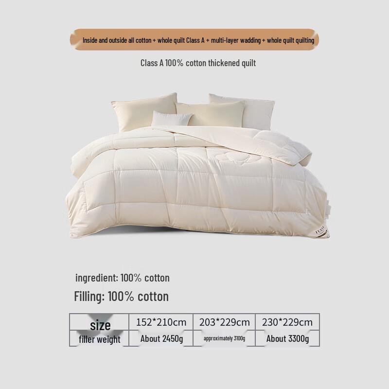 FUANNA 100% Cotton Thickened Winter Quilt