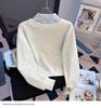 Plus Size Two-Piece Patchwork Polo Neck Sweatshirt - Women's Loose Slimming College Style for Spring & Autumn