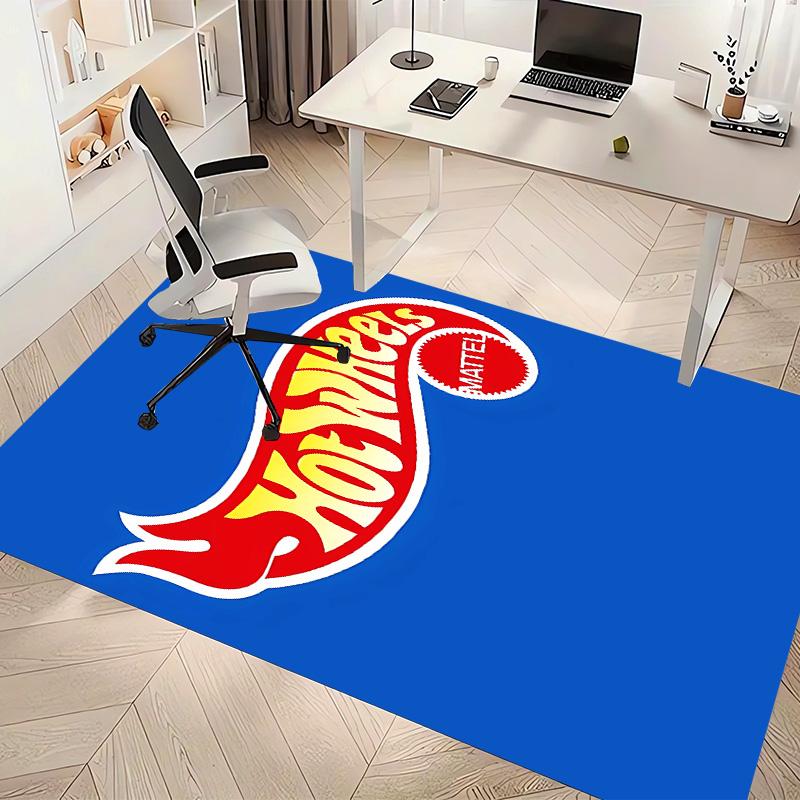 Hot Wheels logo Printed Absorbent Washable Carpet, Non-Slip Bathroom Mats, Kitchen Rugs, Yoga Mat,Living Room Entrance, Camping Picnic Rugs