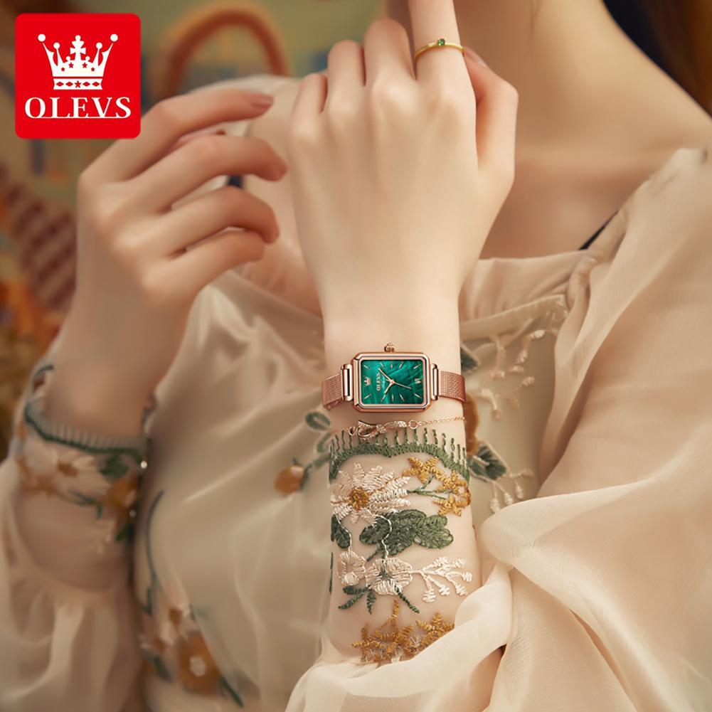OLEVS 6624 Hochwertiger Top Luxus Mode Gürtel Wasserdichte Quarzwerk Uhr Sportlich Elegant Armbanduhren