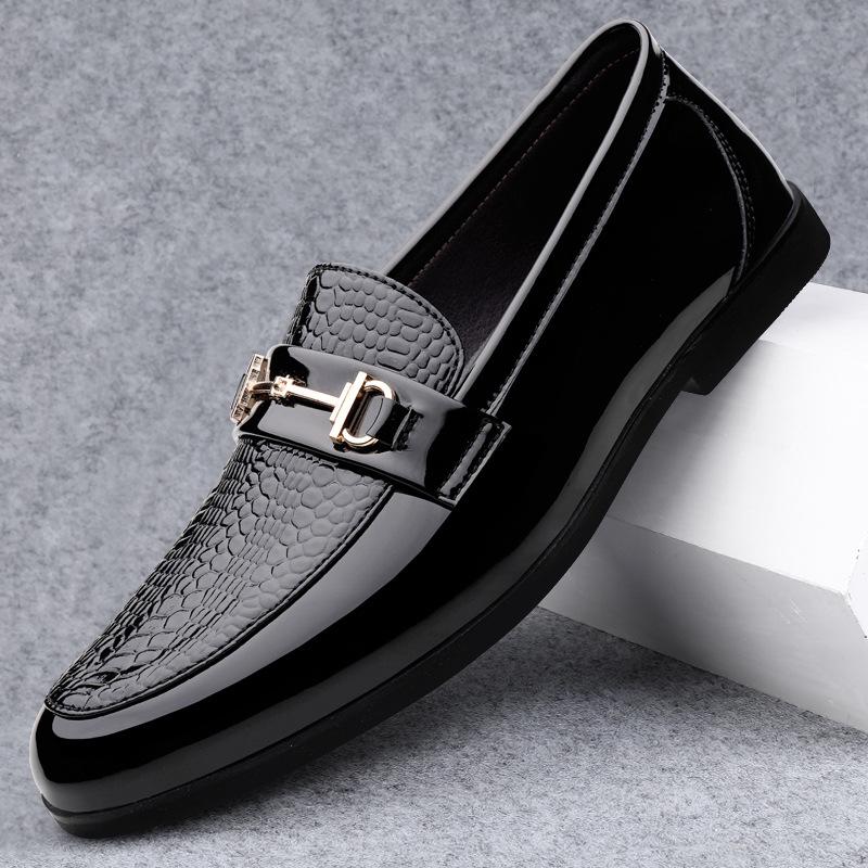 

Men s Plus Size Patterned Shiny Leather Loafers - Casual & Business Outdoor Shoes 40