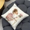 SSarah Kay Cute Square Cushion Pillow Case Sofa  BedroomLiving Room Backrest Multiple Sizes Washable Covers