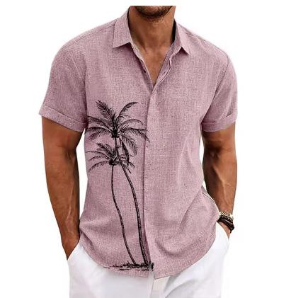 Men's Fashion Casual Shirt Short Sleeve 3D Printed Pattern Clothing Hawaiian Shirt Men's Social Camera