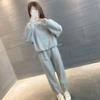 Women's Influencer Casual Sport Set - 2025 Spring/Autumn Fashion, Loose Fit, Running/Fitness Long Sleeve Two-Piece