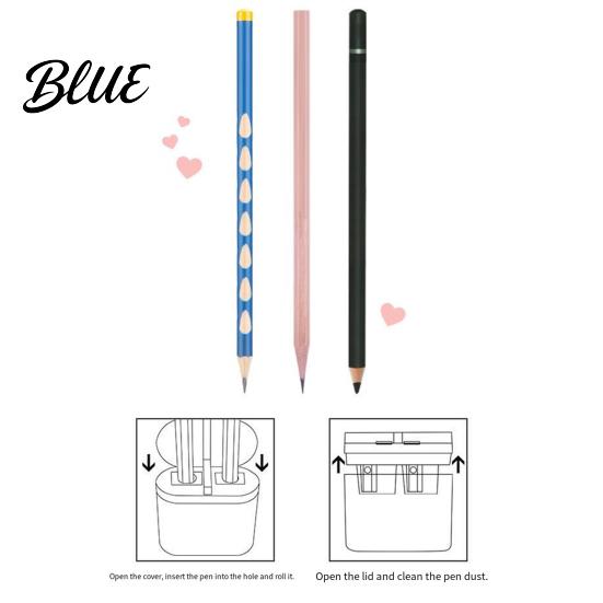 Back To School Stationery Supplies 5PCS Double Hole Pencil Sharpener with Lid Transparent Manual Lightweight for Pastel Pencils Handheld Sharpener,