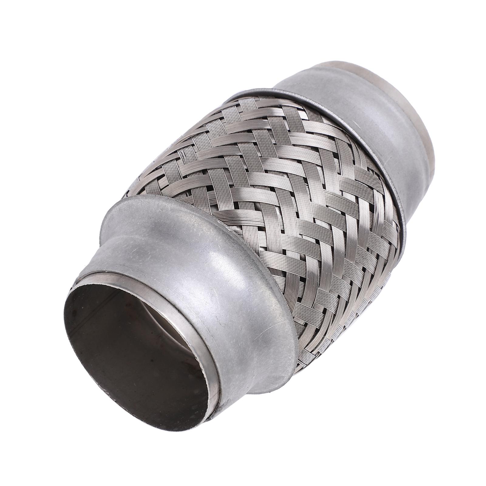 Car Woven Exhaust Flexible Pipe Coupling 1.75x4.1in Stainless Steel Particle Filter Repair Replacement