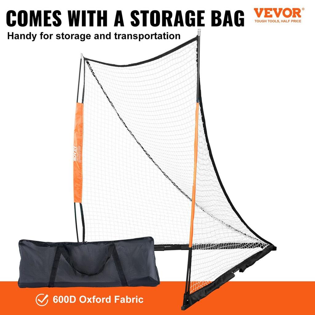 Lacrosse Goal, 6' X 6' Lacrosse Net, Portable Lacrosse Goal with Carry Bag, Fiberglass Rod Backyard Lacrosse Training Equipment, Easy Setup Collegiate