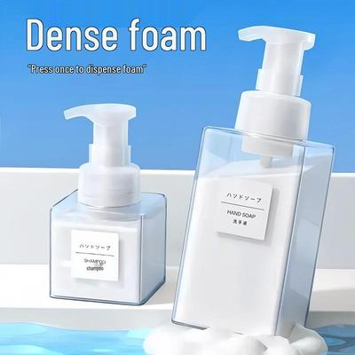 Large Capacity Manual Press Foaming Bottle for Facial Cleanser, Hand Soap, and Shampoo.