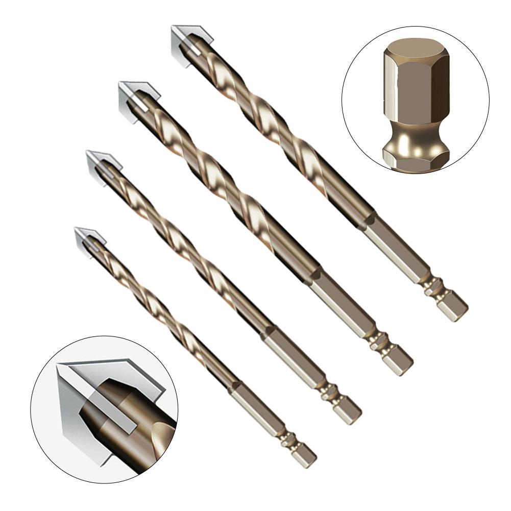 Carbide Bit Drill Bit Home Wear Resistance Wood Plastic Hole 4 Optional Specifications Easy To Use Aluminum Alloy
