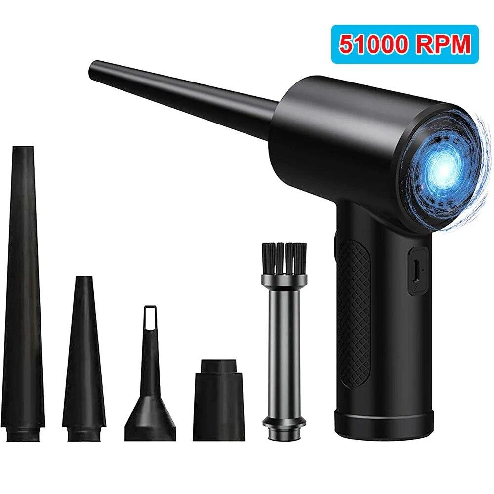 Aspirator Aspirator de aer fără fir Aspirator reglabil pentru mașină Suflantă de aer Curățare tastatură Suflantă fără fir 51000RPM Aspirator