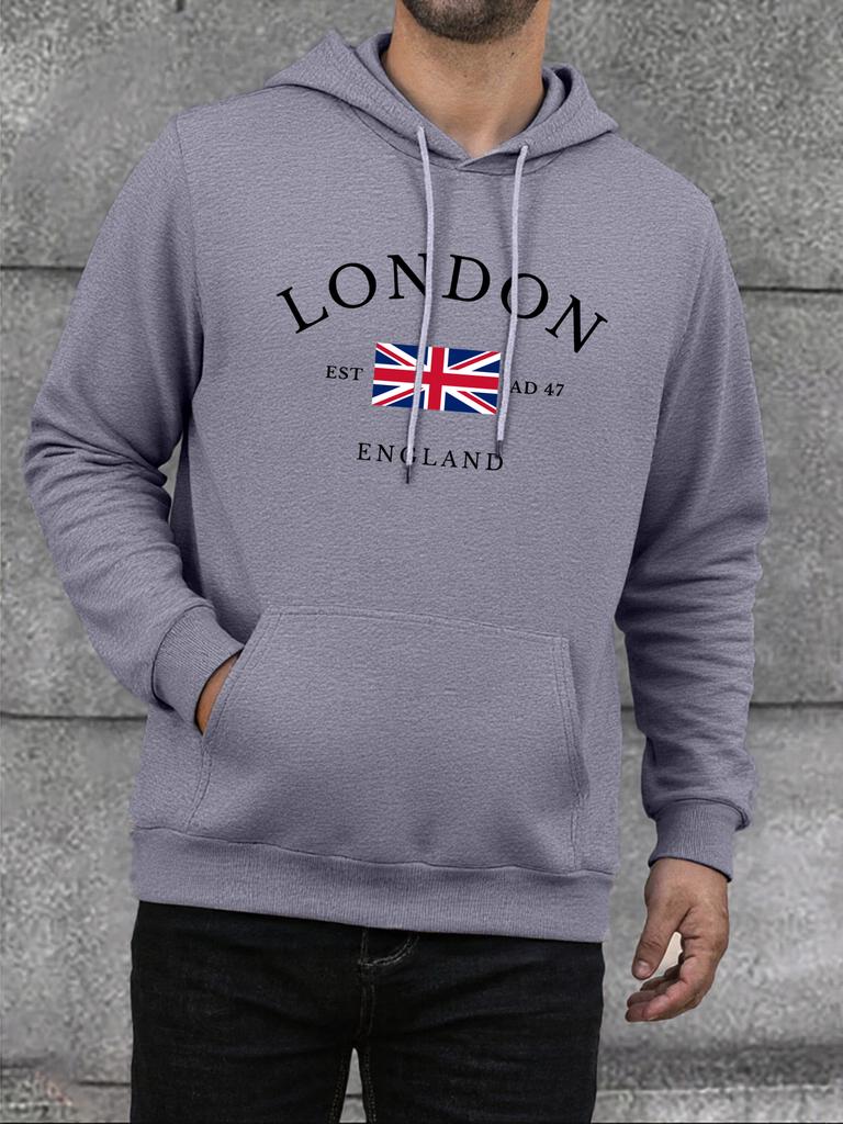 London England Flag Prints Man Sweatshirt Street Fleece Hoodie Fashion Oversize Hoody Autumn Casual Comfortable Male Tops