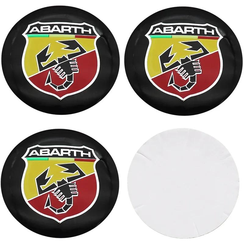 50mm 4 adet 3D yeni Abarth logosu araba amblemi Jant Merkezi JCYRU Göbek oto Jant modifikasyonu toz geçirmez rozet kapakları çıkartma stil aksesuarları T5-
