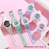 Children's Macaron Style Sports Watch with Luminous Alarm Clock