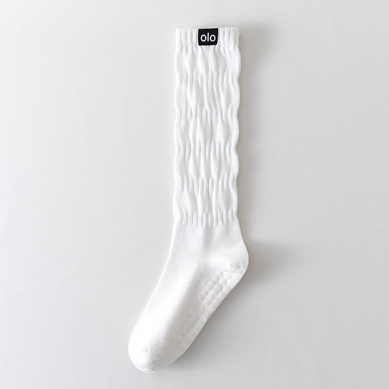 Womens Long Crew  Non Slip Yoga Socks For Dance Pilates Trendy Slouch For Outdoor Sports