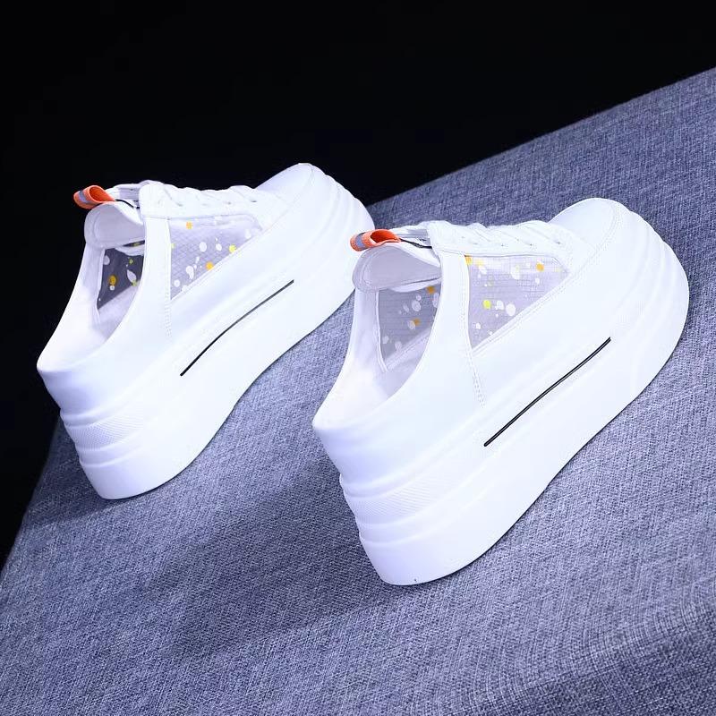 Baotou Half Slippers Women's Thick Bottom Heightening Summer Wear Breathable Mesh Sandals