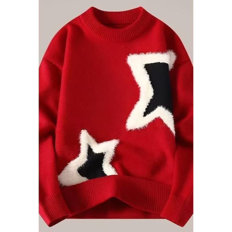 Pulover Toamnă Iarnă Nou Design de Tineret Nișă Senzorial Pulover Bărbați Casual Tricotaje Termice Trendy Strat de Bază pentru Cuplu Top Tricotat