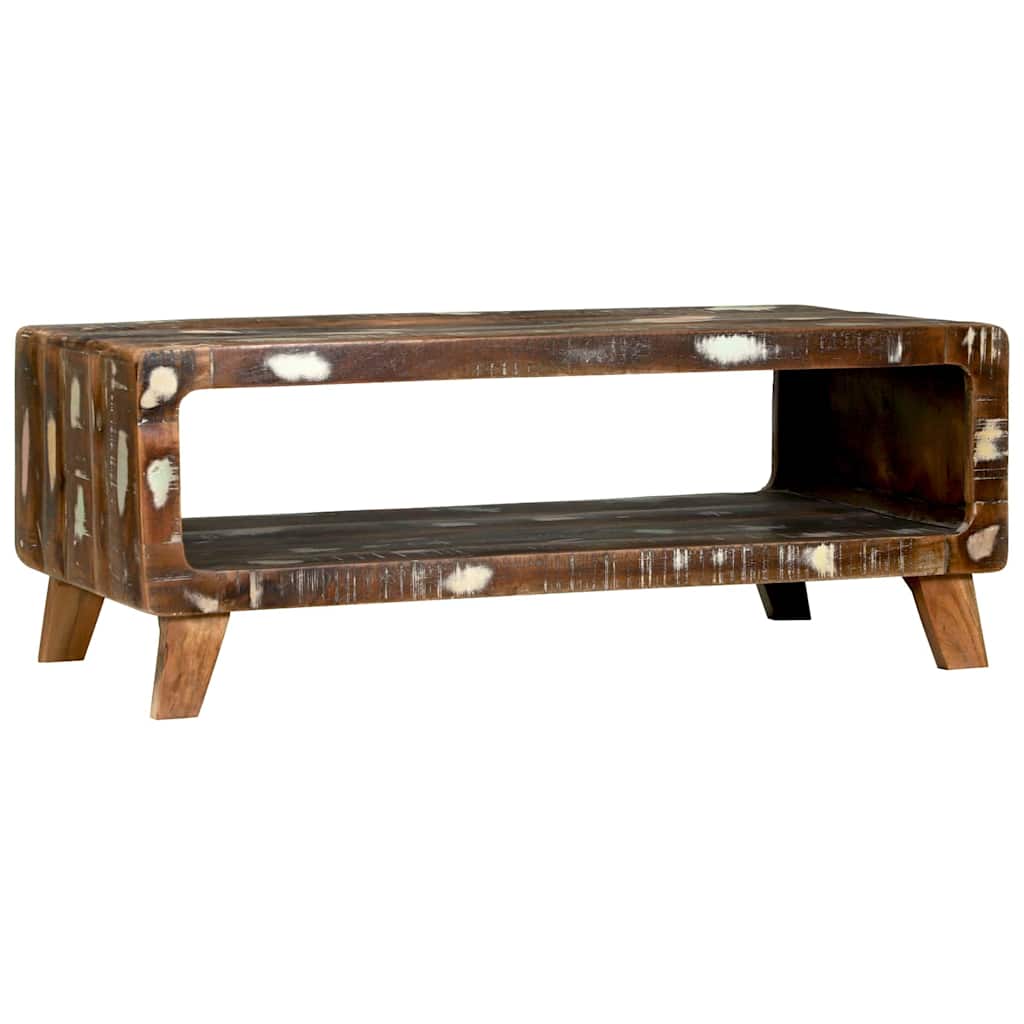 Coffee Table 90 X 50 X 35 Cm Solid Upcycled Wood
