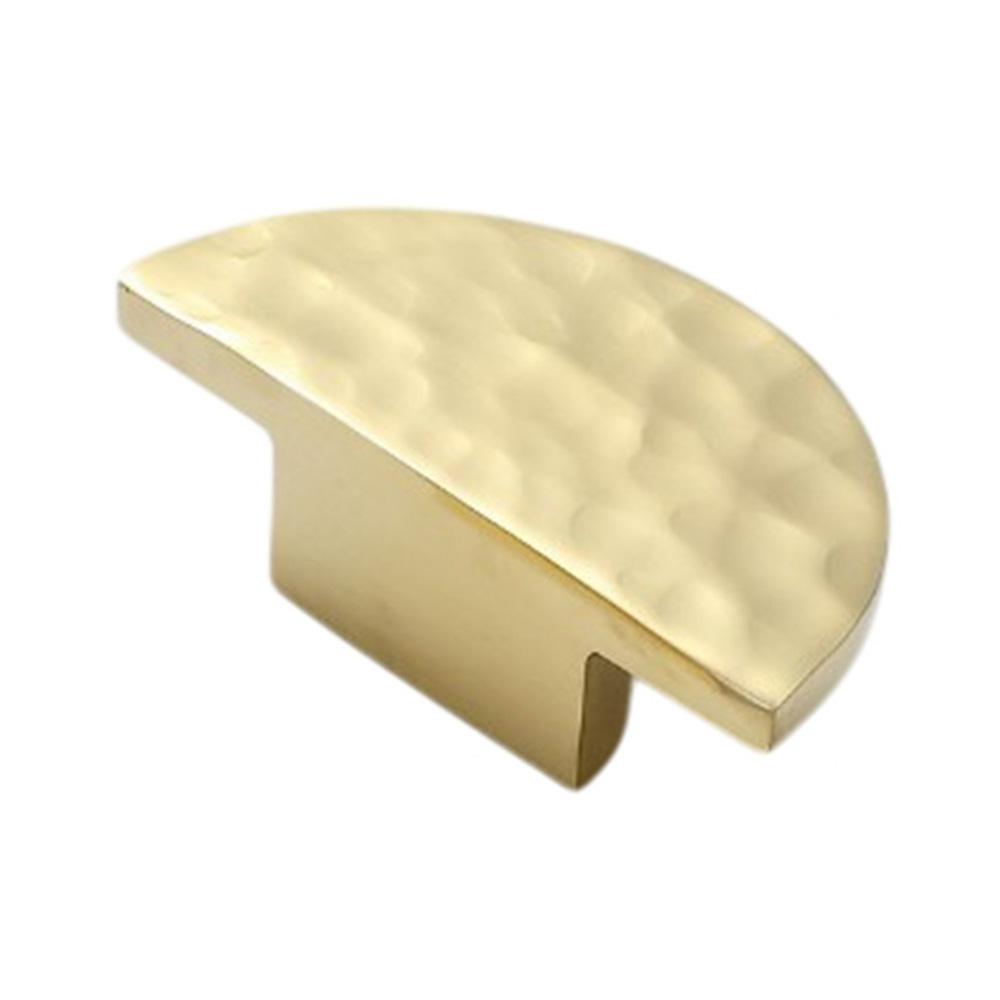 Semicircle Hammered Texture Single Hole Cabinet Handle European Style Drawer Wardrobe Door Brass Pull Knob A