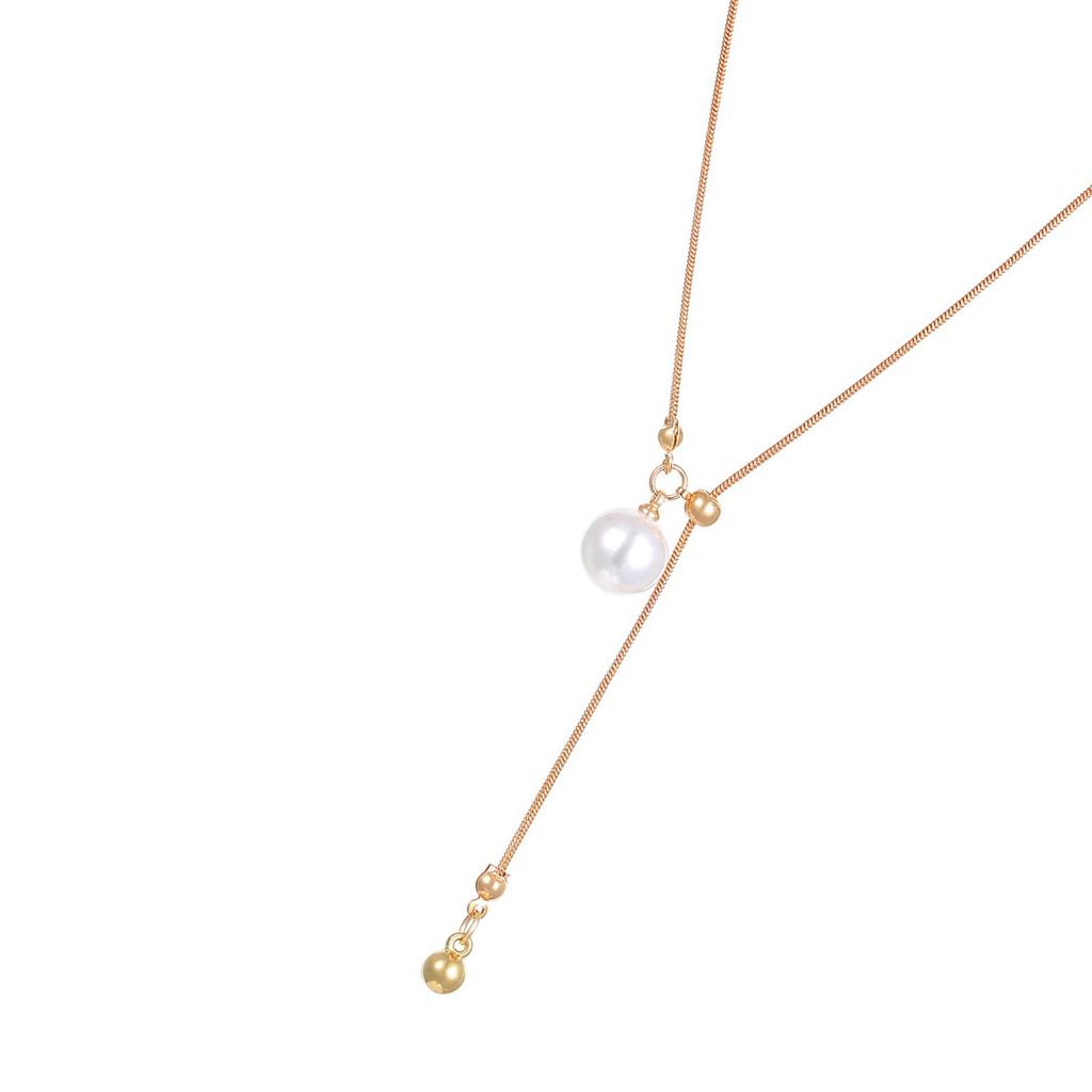 Natural Tiger Eye Bead Pearl Adjustable Necklace Alloy Jewelry For Daily Wear Or Special Occasions