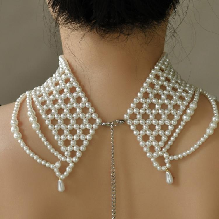 Lightweight Multi Strand Pearls Jewelry Polished Beads Design Necklace for Everyday Wedding Party Clothes Perfectly