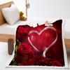 2D digital printing Valentine's Day thickened lamb wool crystal fleece blanket blanket