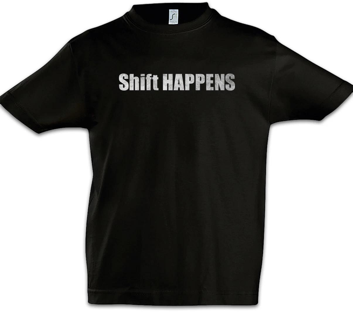 SHIFT HAPPENS Boys T-Shirt Fun Geek Nerd Computer Science Gamer Programmer 100