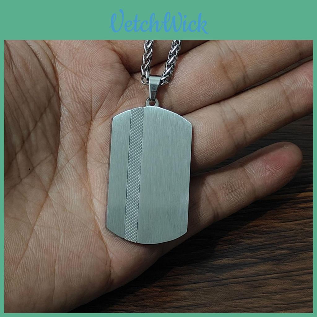 Titanium Steel Geometric Pendant Chain For Men Fashionable Casual Accessory