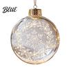 Reusable Plastic Baubles Glowing Christmas Story Ornament Light‑Up Mini Holiday Scene Hanging Ball with Warm Gift Embellishments LED Light,