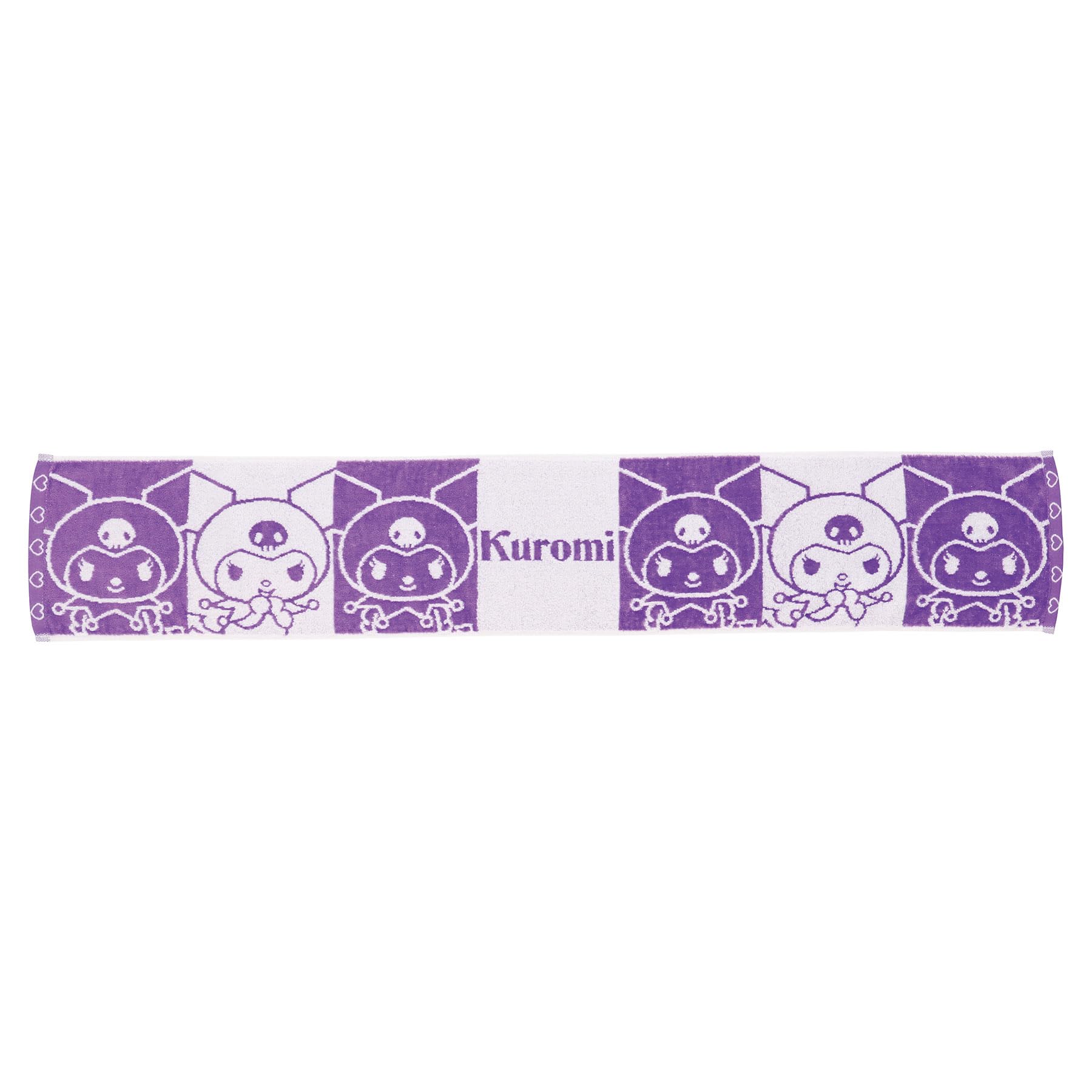 Marushin Muffler Sanrio Kuromi Line Antibacterial and Deodorizing Hand Birthday 3725014800 Towel, Kuromi, 100% Cotton, Treatment, Towel, Handkerchief,