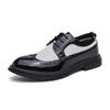 Large Size Casual Leather Shoes Men's Shoes British Men's Business Dress Trend Hollow Breathable Korean Version Leather Shoes Men