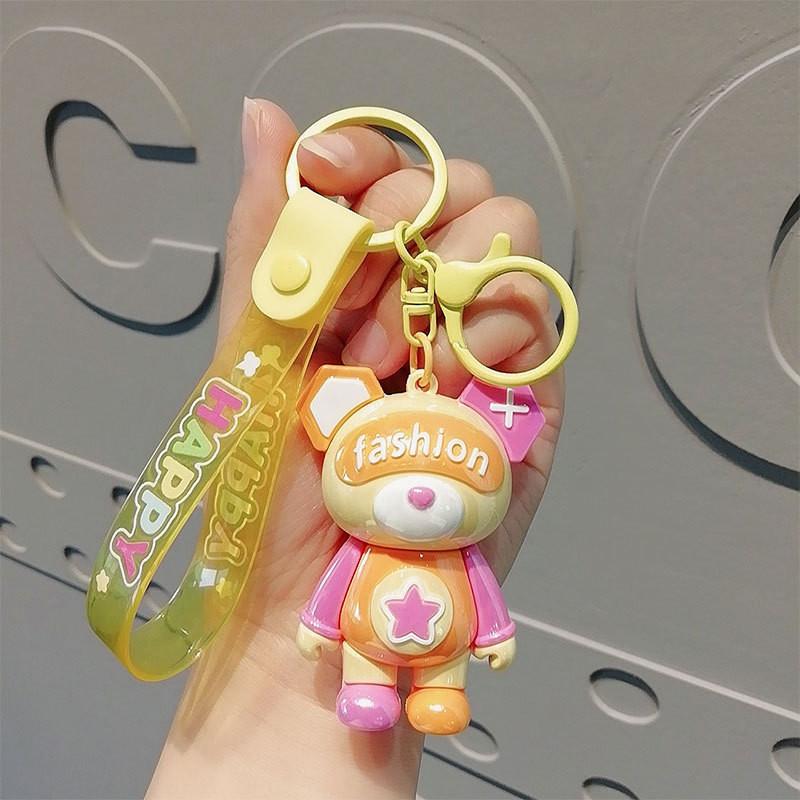 Adorable Electroplated Pvc Cartoon Eyed Dog Keychain Perfect For Gifts