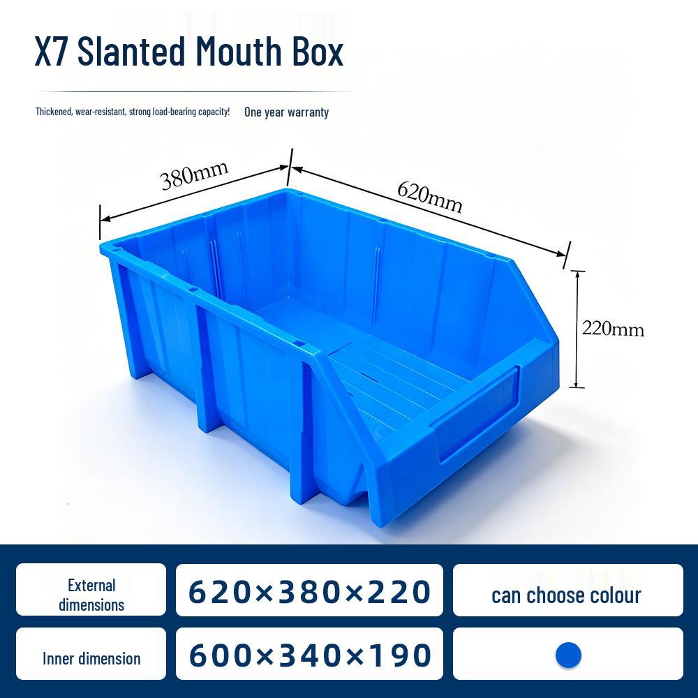 Modular Hardware Storage Box with Slanted Opening