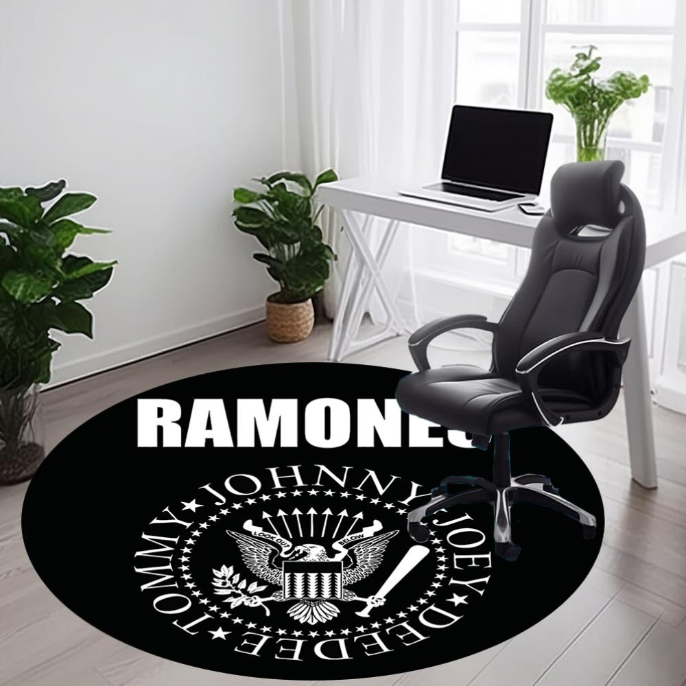 Ramones Emblem Office Round Area Rug, Under Office Chairs Bedroom Living Room Home Decor, a1022373