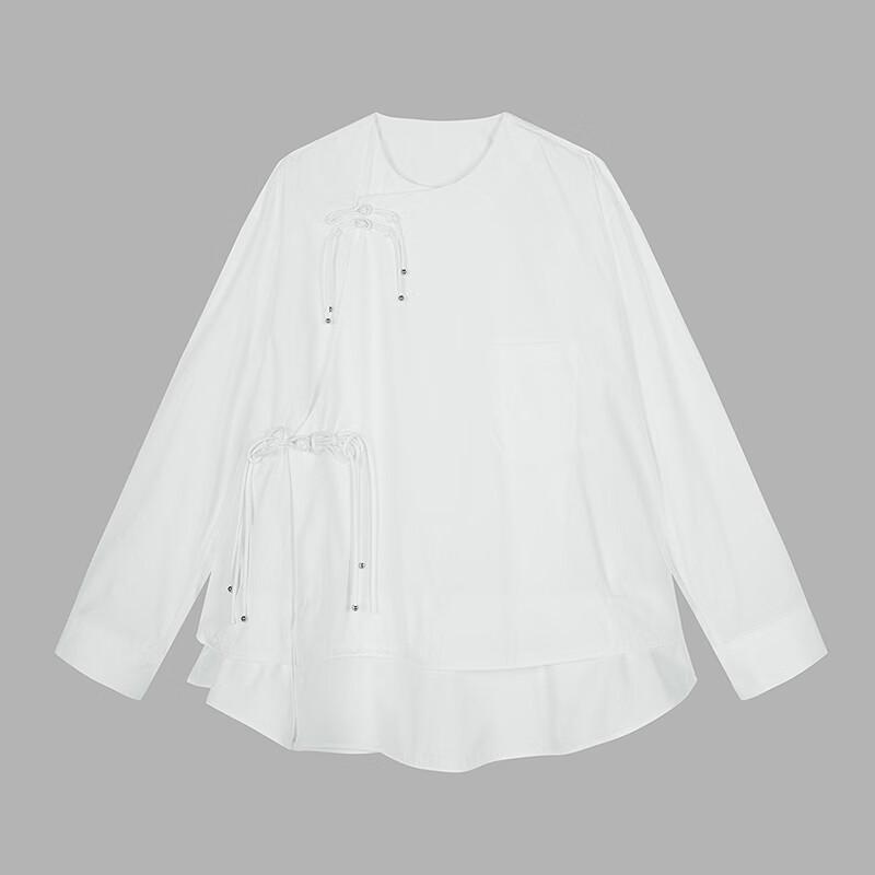 JNBY 2025 Spring Collection Round Neck Loose Fit Cotton Jacket