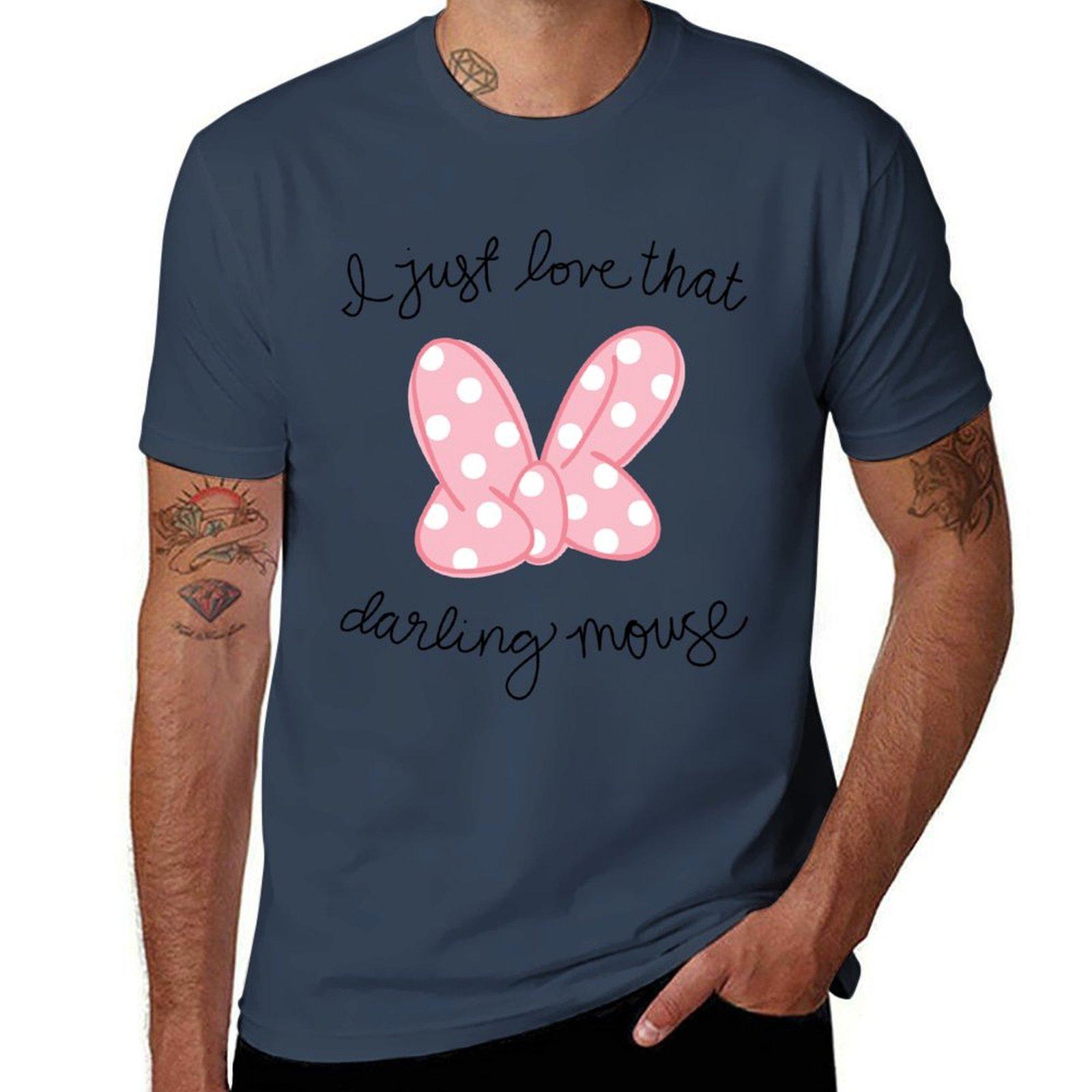 Love That Darling Mouse Tshirt No Iron Casual Short Sleeve Top S
