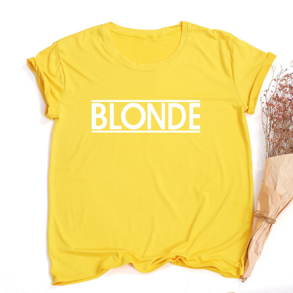 Blonde T Shirts Women Casual Top Tee Summer Fashion Tumblr Graphic T Shirt Harajuku Grunge Tops