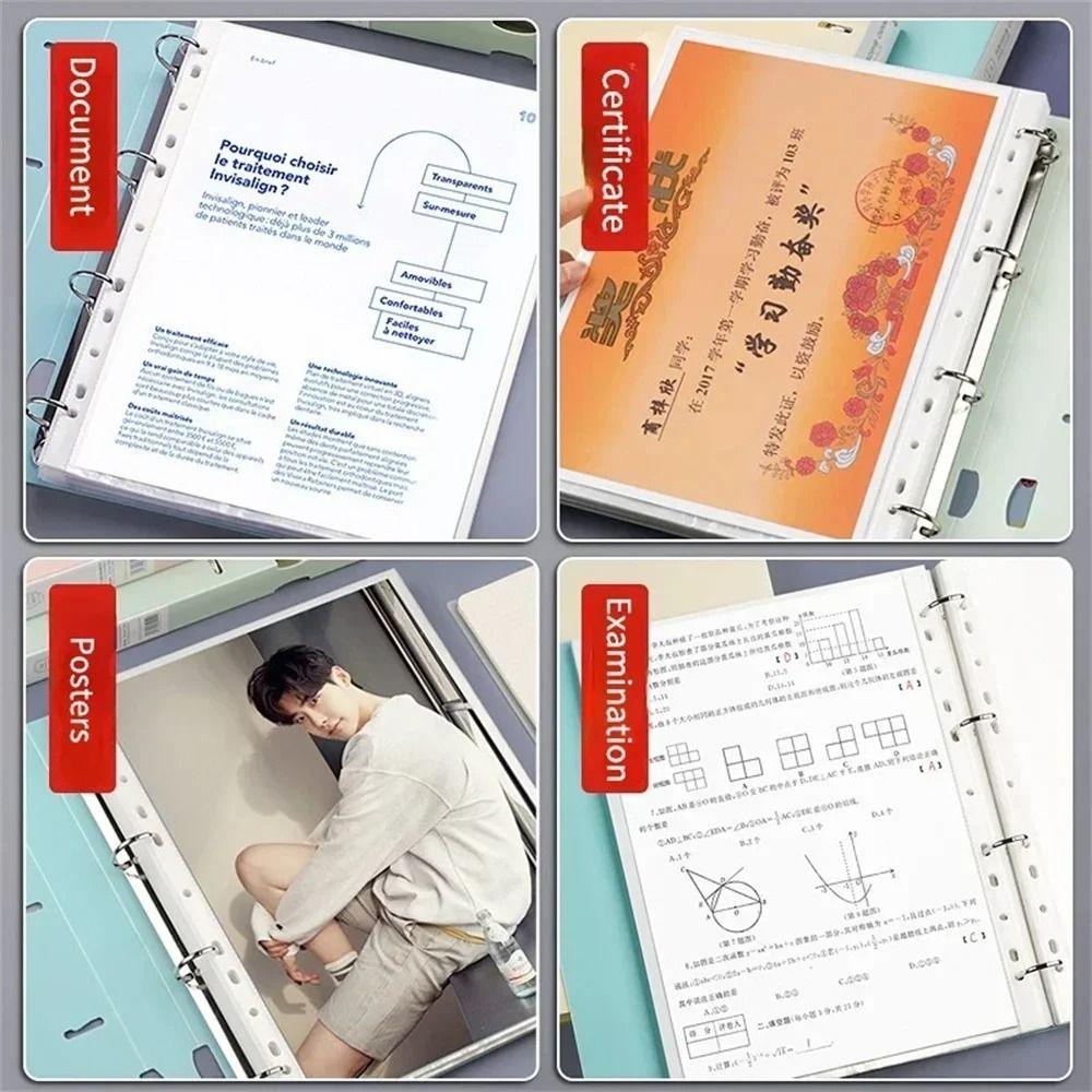 Waterproof A4 File Display Document Storage Loose-leaf Folder Binder Folders Student Children
