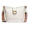New Cow Leather Bucket Bag, Shoulder Bag, Crossbody Bag Large Women's White CA112-B4HA