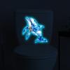 Glow In The Dark Dolphin Toilet Stickers, Waterproof PVC Bathroom Wall Decals, Self-Adhesive Kids Toilet Seat Decor, Removable Luminous Bathroom