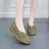 New European and American casual flat-bottomed hollow hole shoes women's summer round head one-pedal loafers lazy shoes