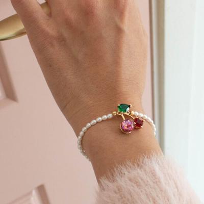 Luvinball Cherry Snowball Perlenarmband