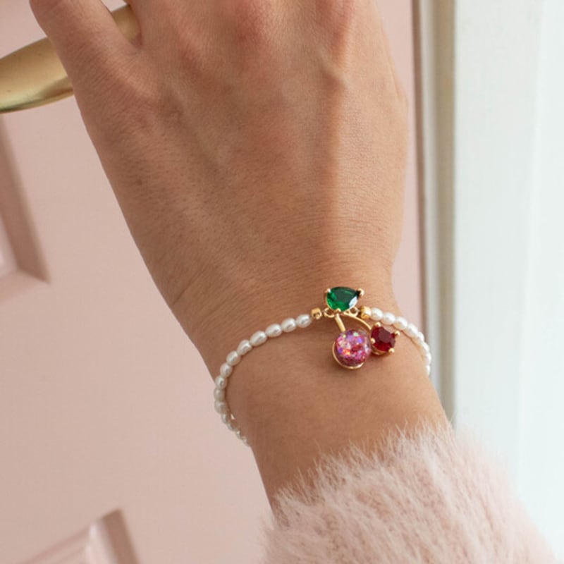 Luvinball Cherry Snowball Perlenarmband