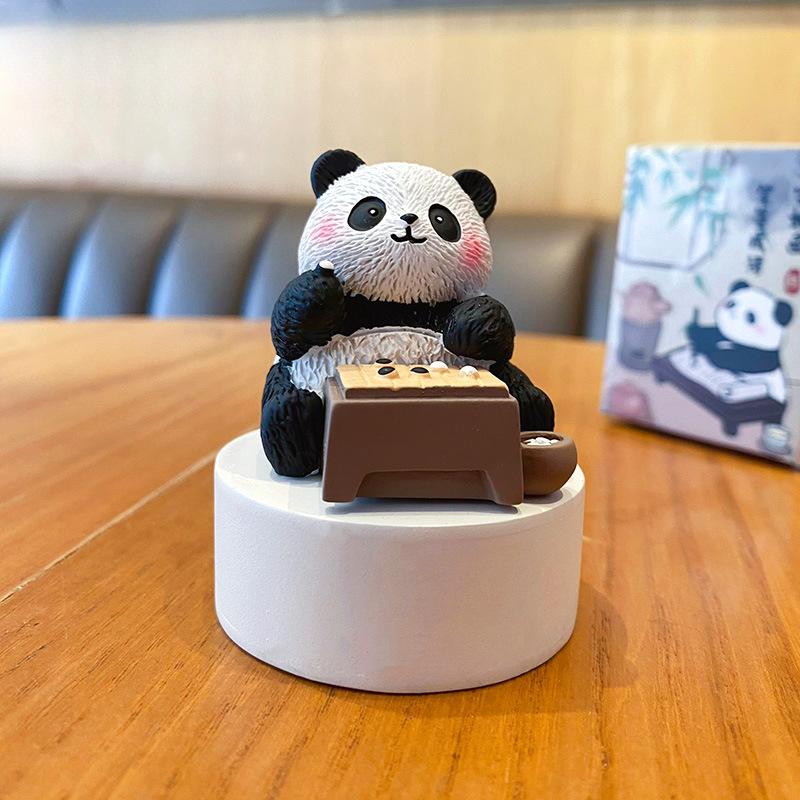 

Милая и изысканная полимерная фигурка, настольное украшение для Flu Panda Car, автомобильные украшения Go