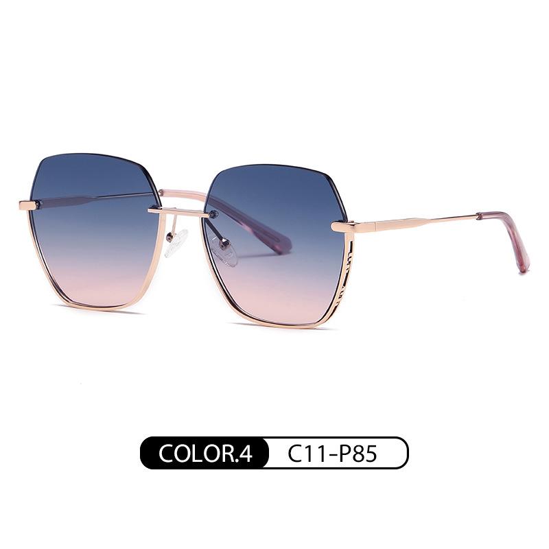 2025 New Polygonal Metal Frame Sunglasses with Fashionable and High-end Feel Sun Protection Travel UV400 Protection Sunglasses