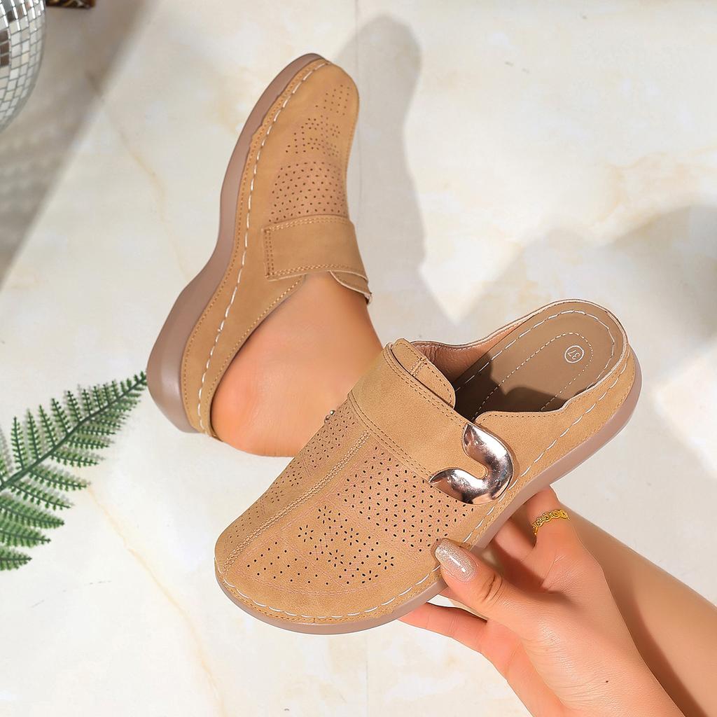 Fashion Retro Lightweight Comfortable Slip On Thick Bottom Slippers Slides Women Slippers Casual New Pattern Casual Pure Color Sandals