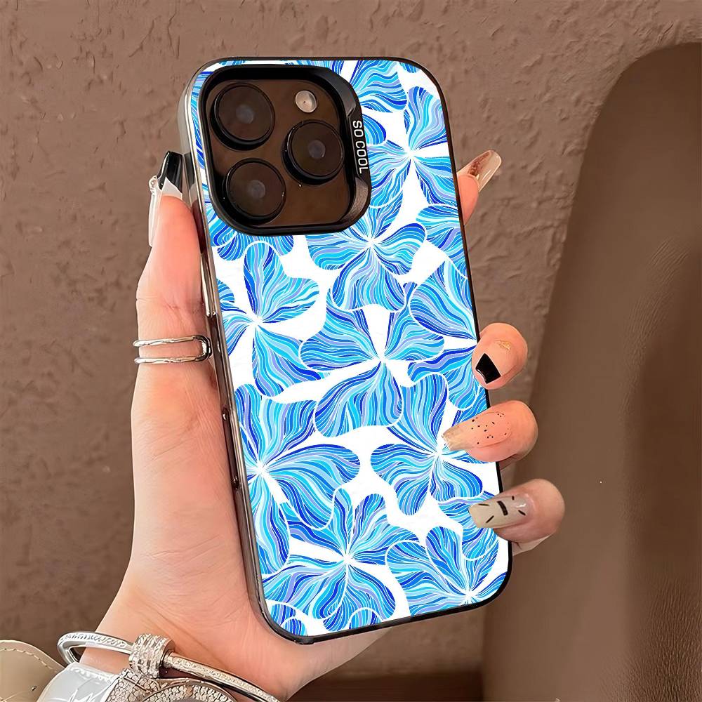 Interesting patterns phone case for iPhone 17 17Air 16 15 14 13 12 11 Pro Max Plus Colorful Silver